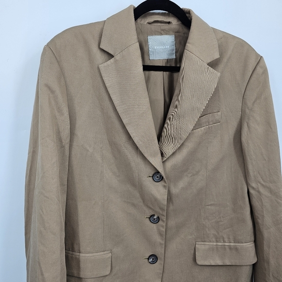 Everlane The '80s Blazer Tan Oversized Fit Size 8 - Picture 3 of 5